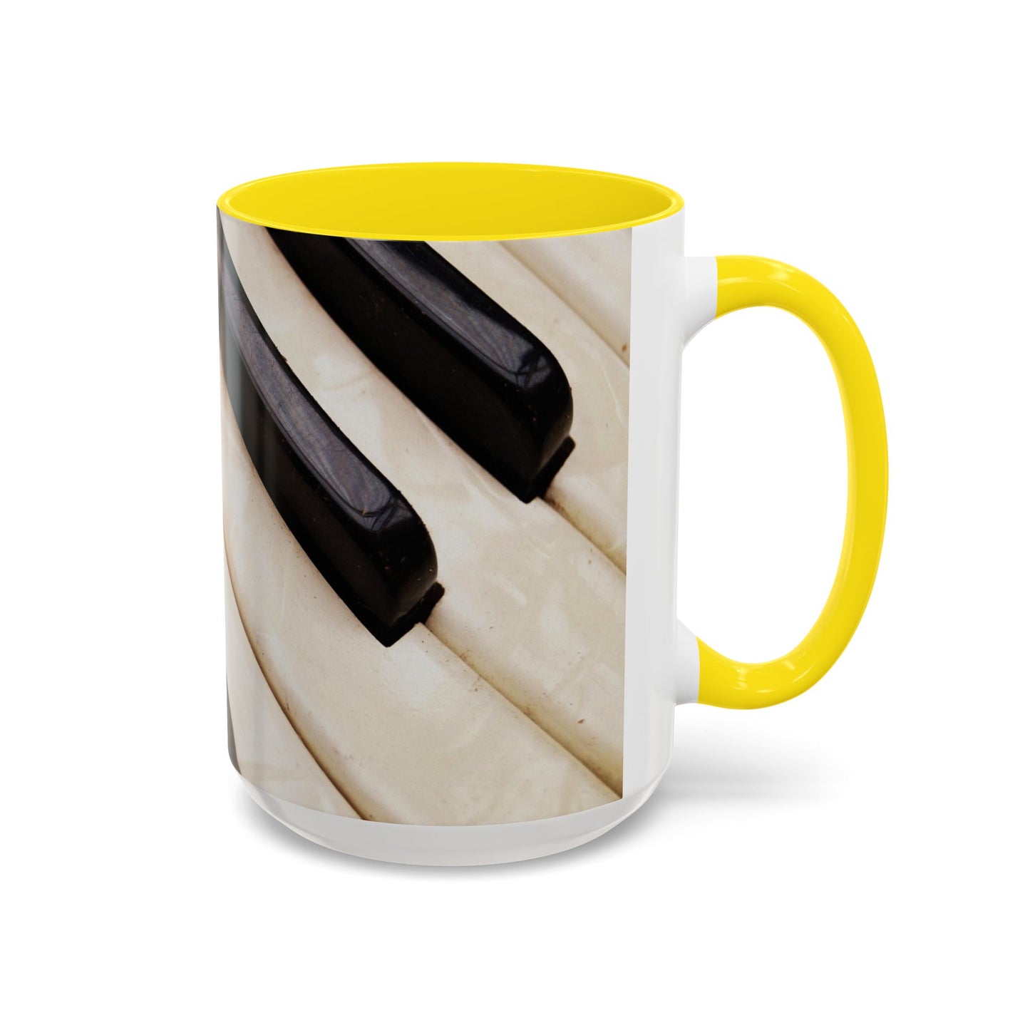 Musical Accent Coffee Mug | Piano Design, Coffee Lover Gift, Musician Mug, Stylish Drinkware, Home & Office Decor