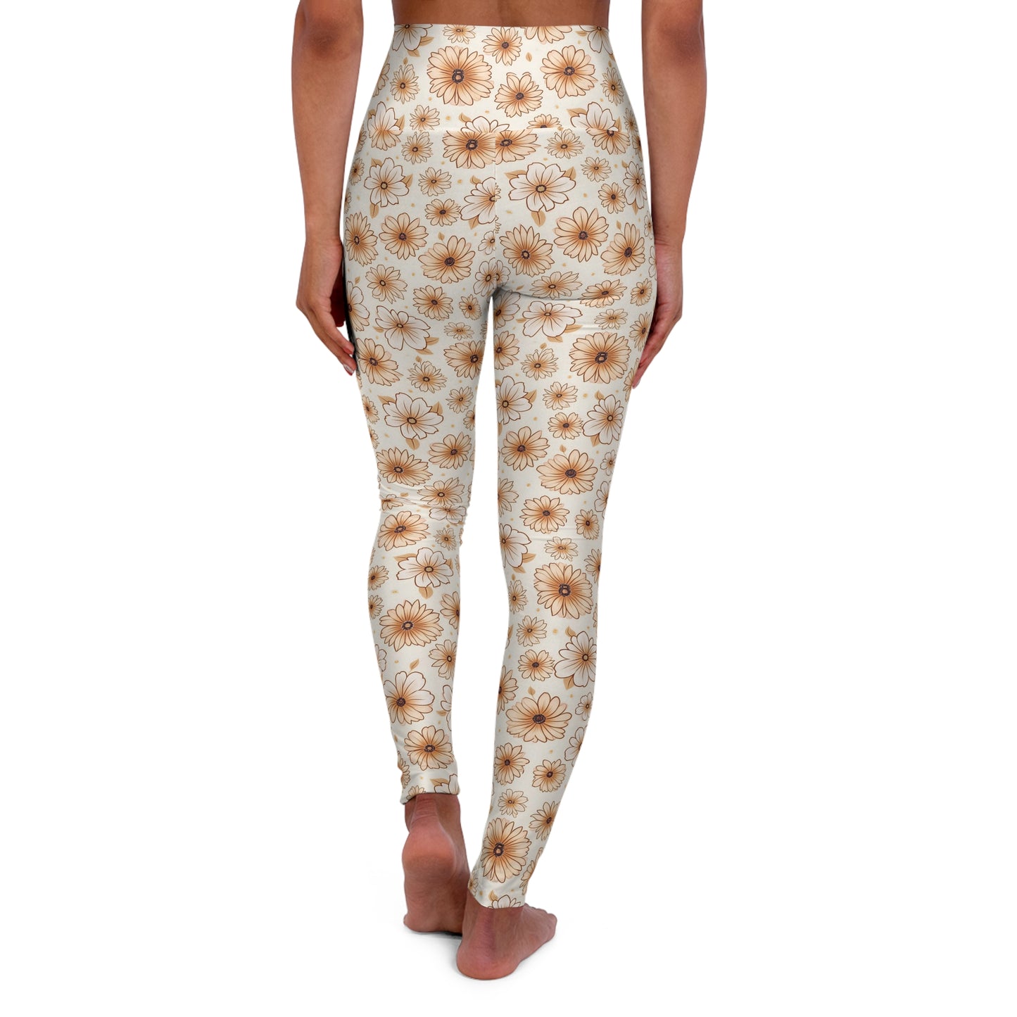 Floral High Waisted Yoga Leggings, Workout Leggings, Athleisure, Fitness Pants, Yoga Wear, Gift for Her, Exercise Apparel