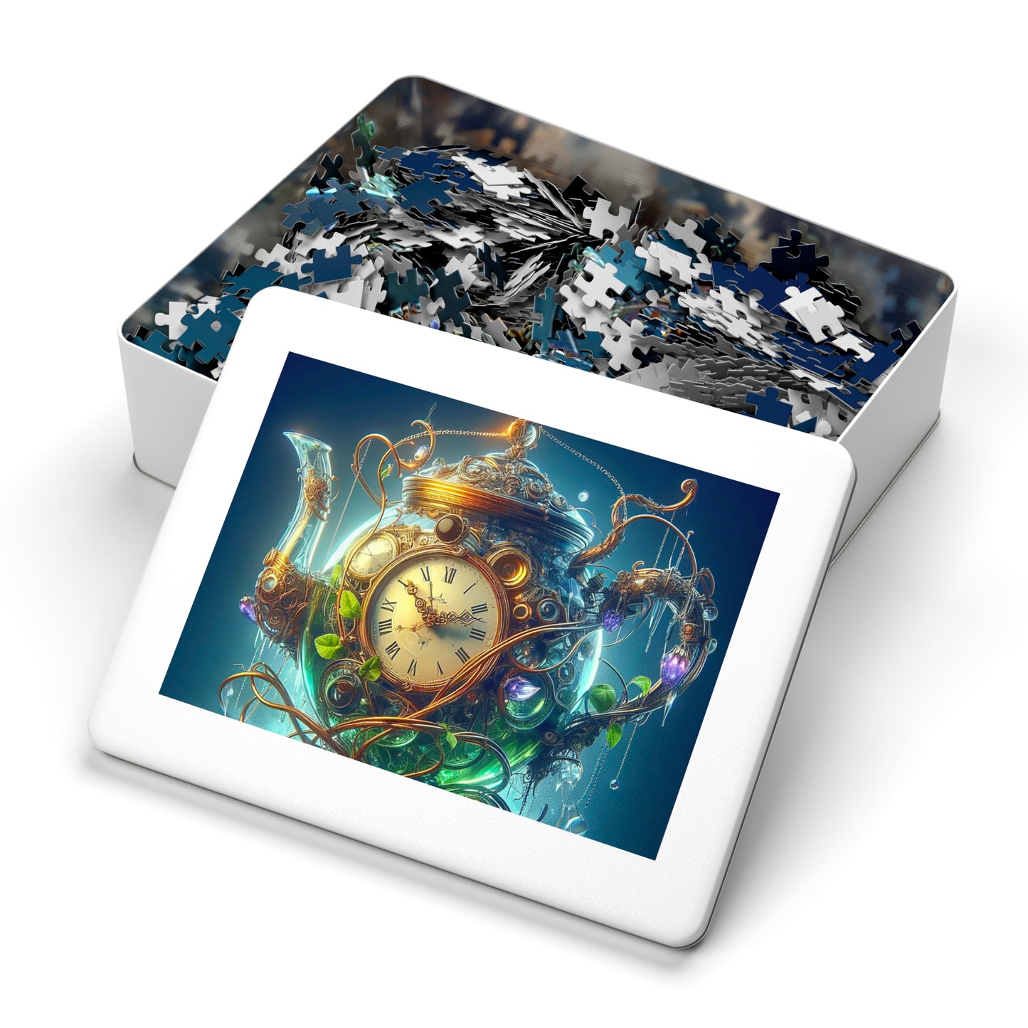 Jigsaw Puzzle with Tin