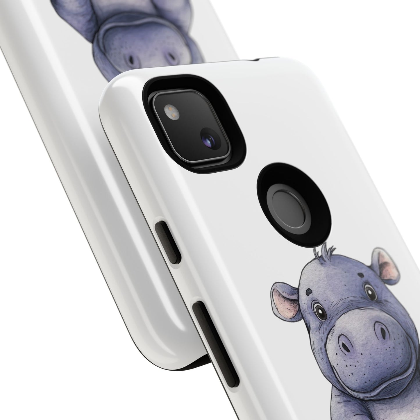 Cute Hippo Phone Case, Unique Tough Cases, Animal Lover Gift, Cute Animal Design, Baby Animal Phone Accessory