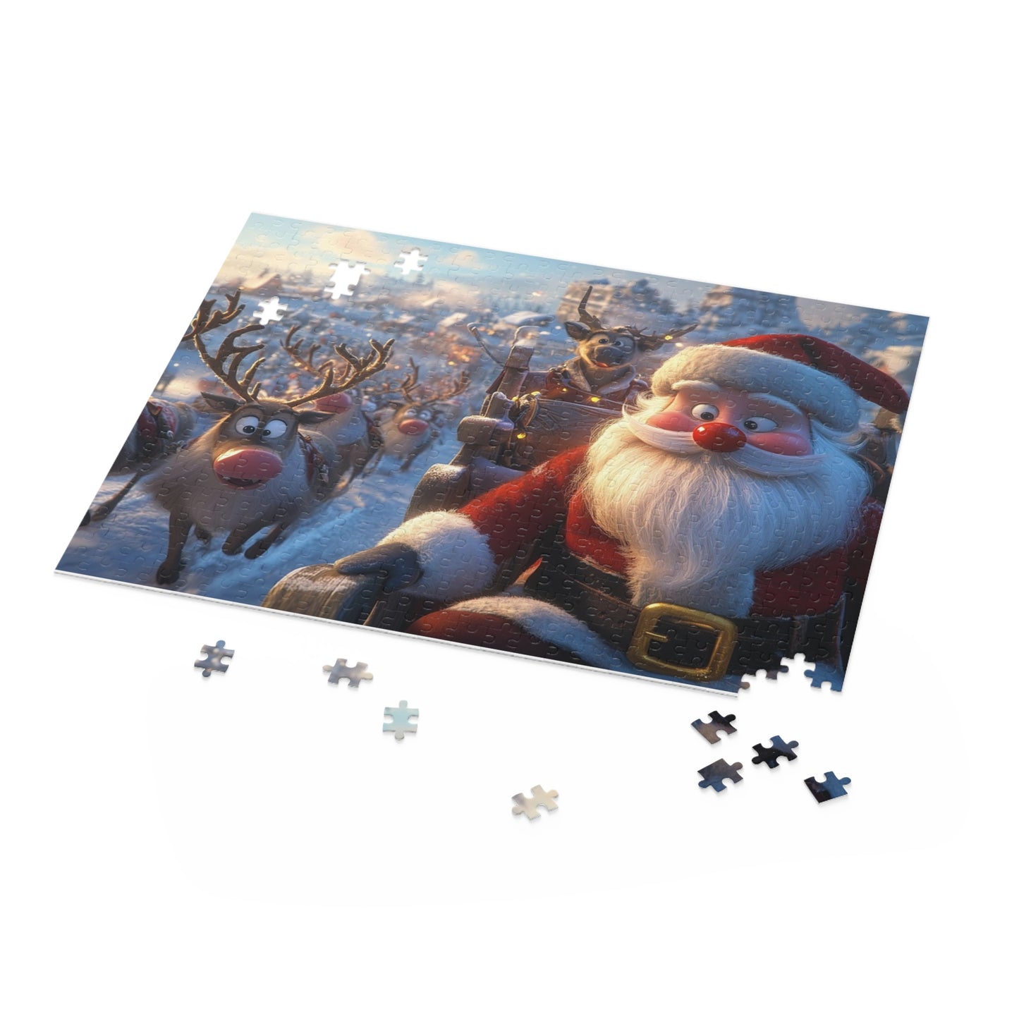 Santa Claus Christmas Puzzle - 120, 252, 500 Piece, Holiday Gift, Family Fun, Seasonal Decor
