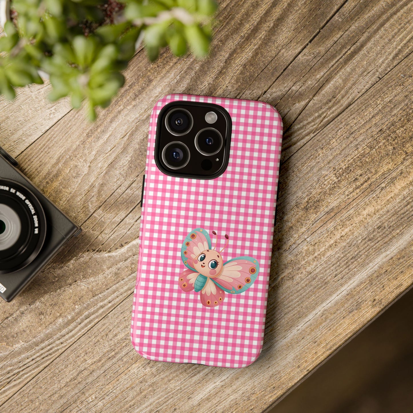Cute Butterfly Phone Case, Tough Cases, Floral Phone Accessory, Gift for Her, Spring Fashion, Kids' Birthday Present, Pastel Aesthetic