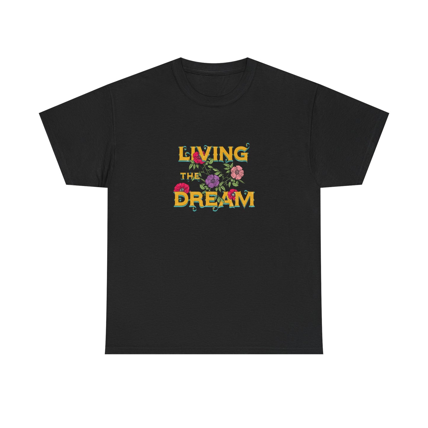 Living the Dream Floral Tee, Unisex Cotton T-Shirt, Inspirational Gift, Casual Everyday Wear, Flower Graphic Shirt, Summer Wardrobe [...]