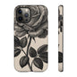 Black Rose Phone Case, Tough Cases with Floral Design, Elegant Tech Accessory, Gift for Flower Lovers, Stylish Protection