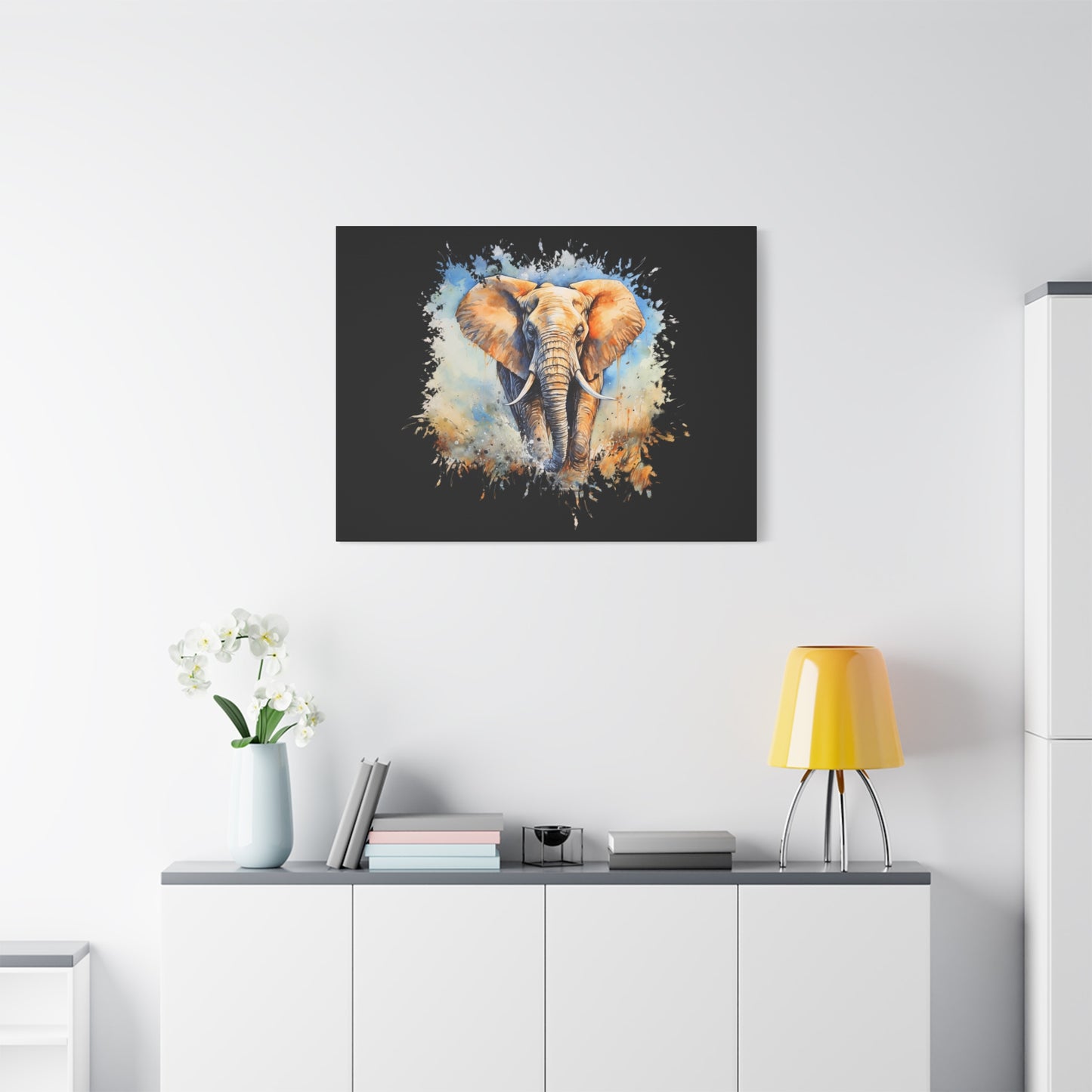 Matte Canvas, Stretched, 1.25" - Elephant
