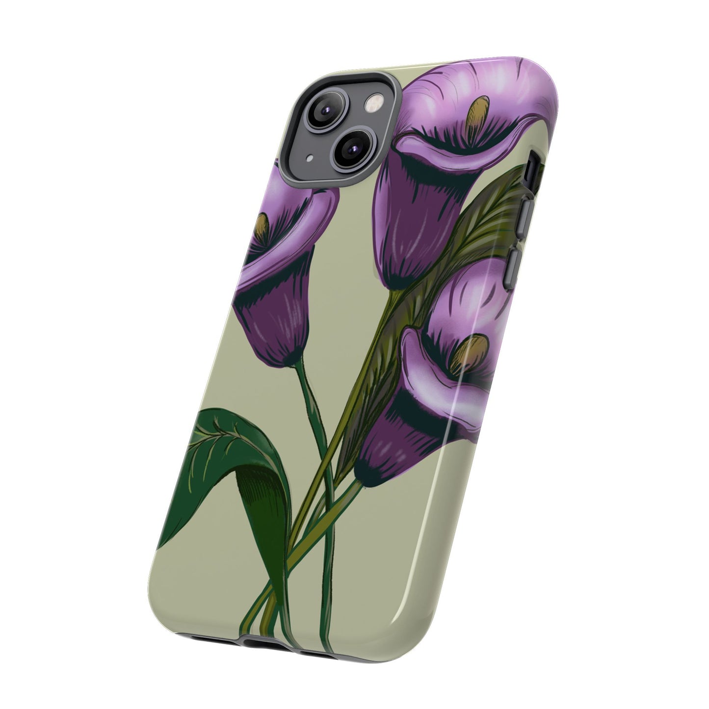Floral Phone Case - Tough Cases, Purple Flower Design, Cell Phone Accessories, Gift for Her, Nature Lover Essentials
