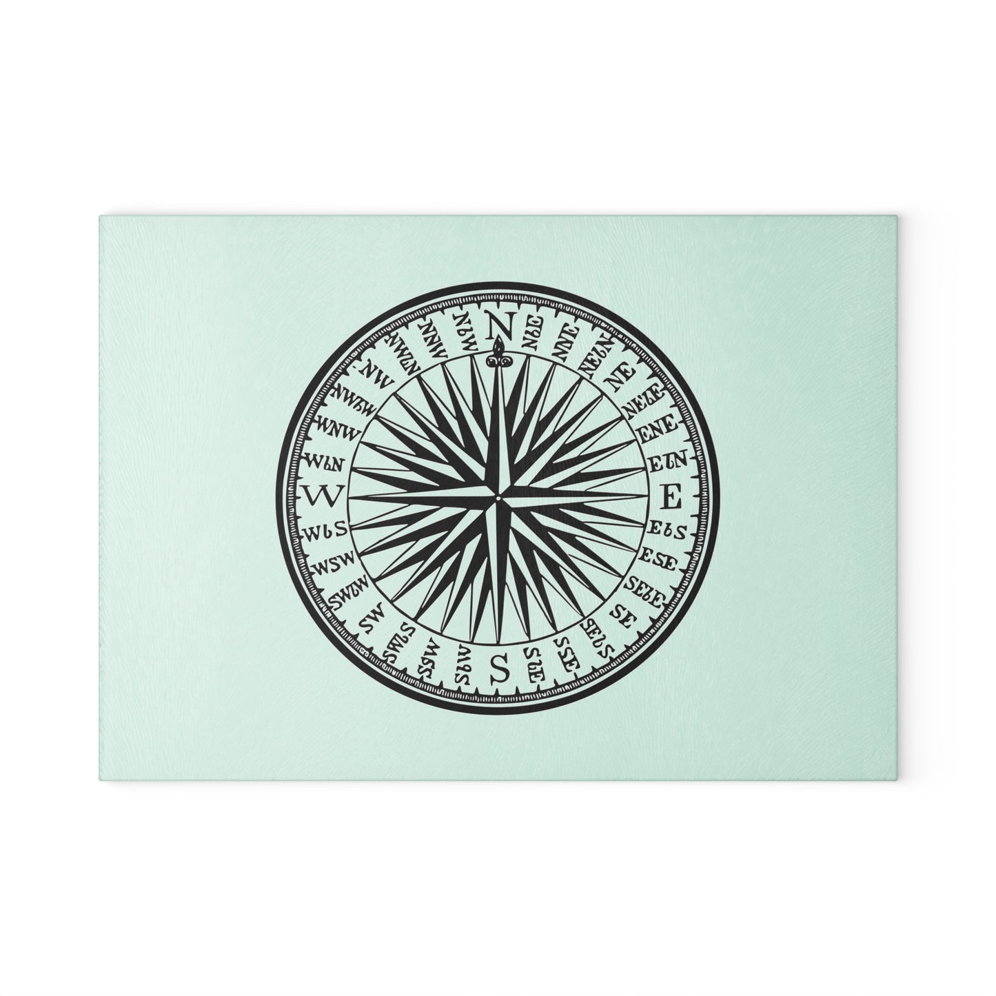 Nautical Compass Glass Cutting Board - Coastal Kitchen Decor, Perfect Gift for Chefs, Housewarming, Maritime Themed Events