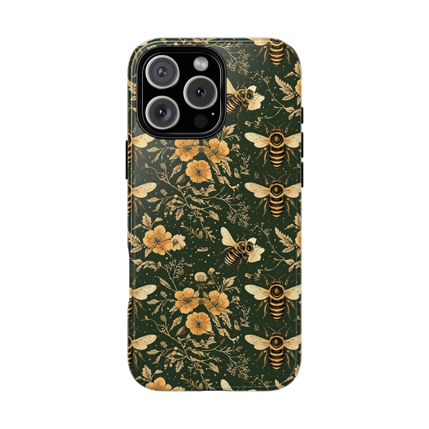 Nature-Inspired Phone Case, Tough Cases for Nature Lovers, Floral Bee Design, Eco-Friendly Gift, Summer Vibes, Trendy Phone Accessory,