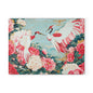 Glass Cutting Board — Elegant Cranes & Peonies Floral Kitchen Trivet