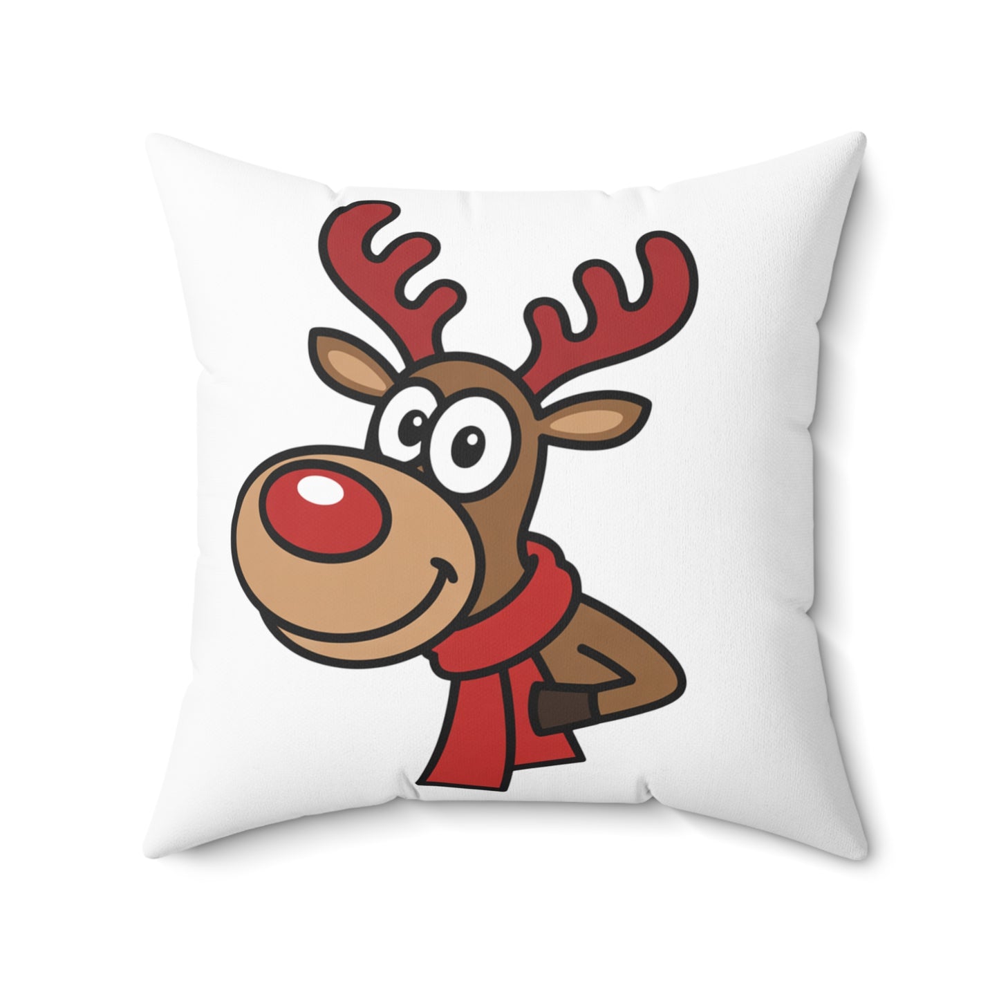 Reindeer Holiday Pillow, Christmas Decor, Cute Home Accents, Cozy Winter Cushion, Festive Throw Pillow