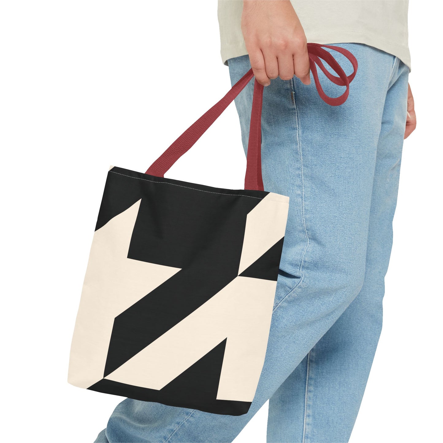 Chic Abstract Tote Bag, Stylish Travel Bag, Reusable Shopping Bag, Modern Design Bag, Fashionable Canvas Tote