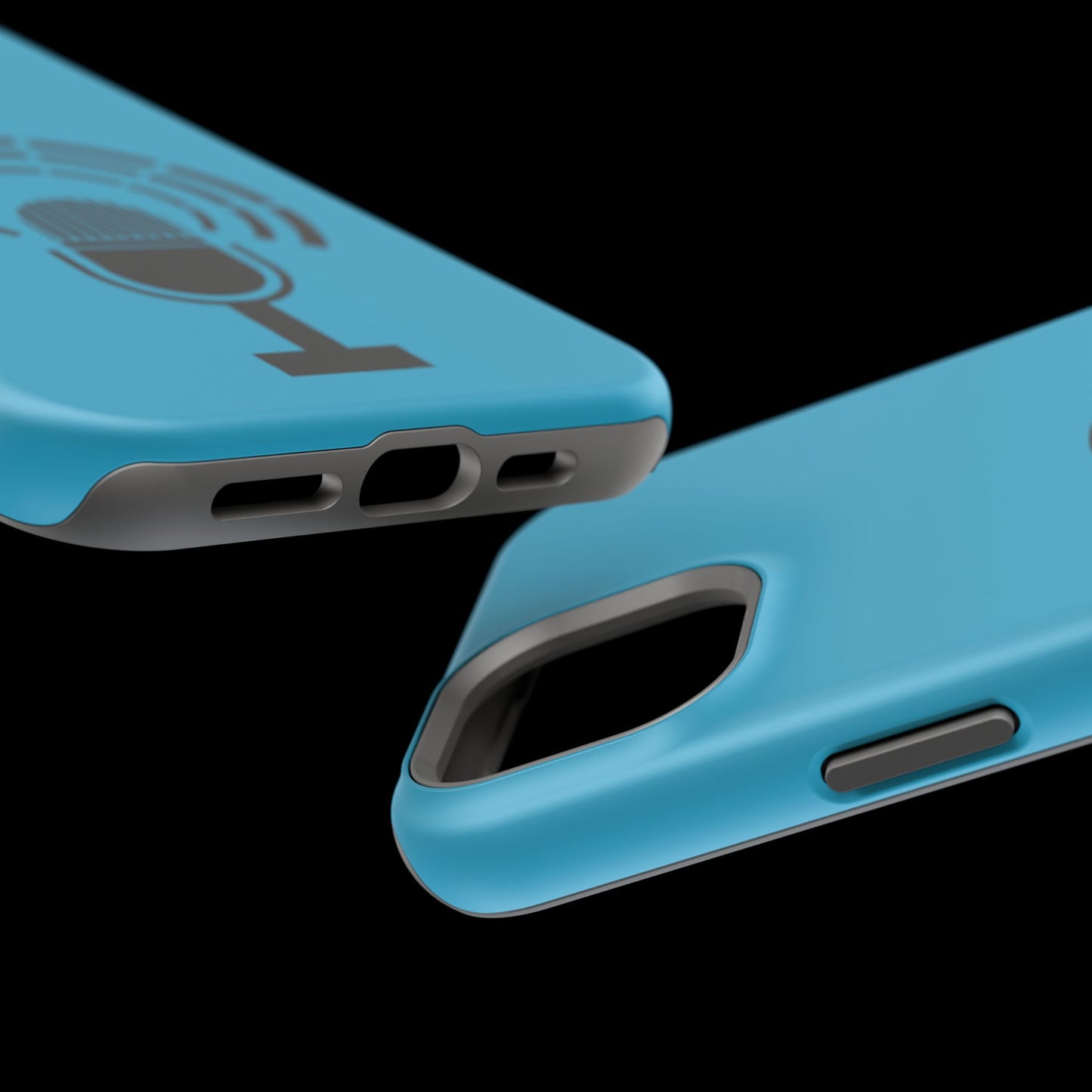 Phone Case — Retro Microphone Podcast Design, Magnetic Impact-Resistant