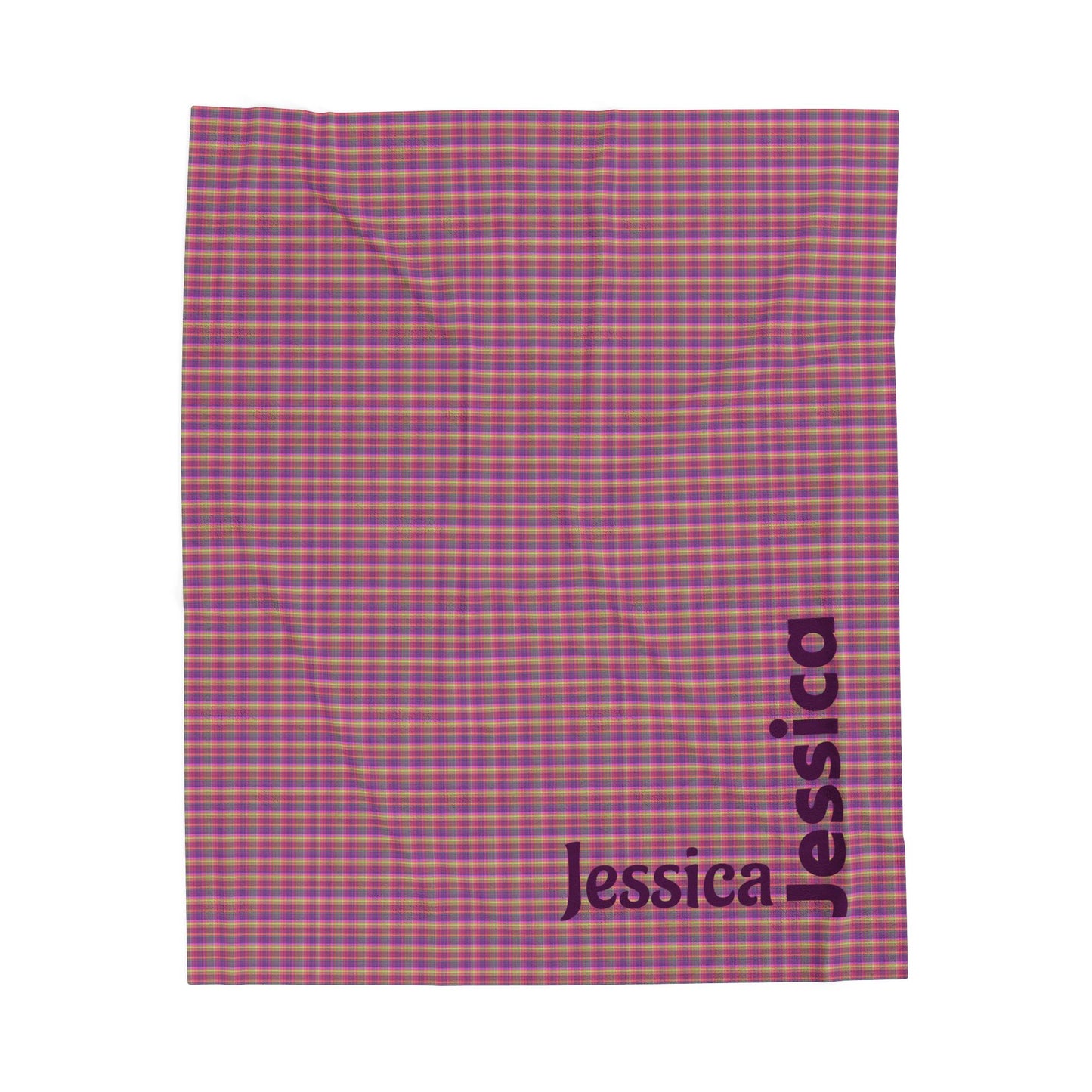Personalized Velveteen Plush Blanket- Jessica - Cozy Throw for Home Decor, Gifts, Custom Name Blanket, Soft Blanket for All Occasions, Great [...]