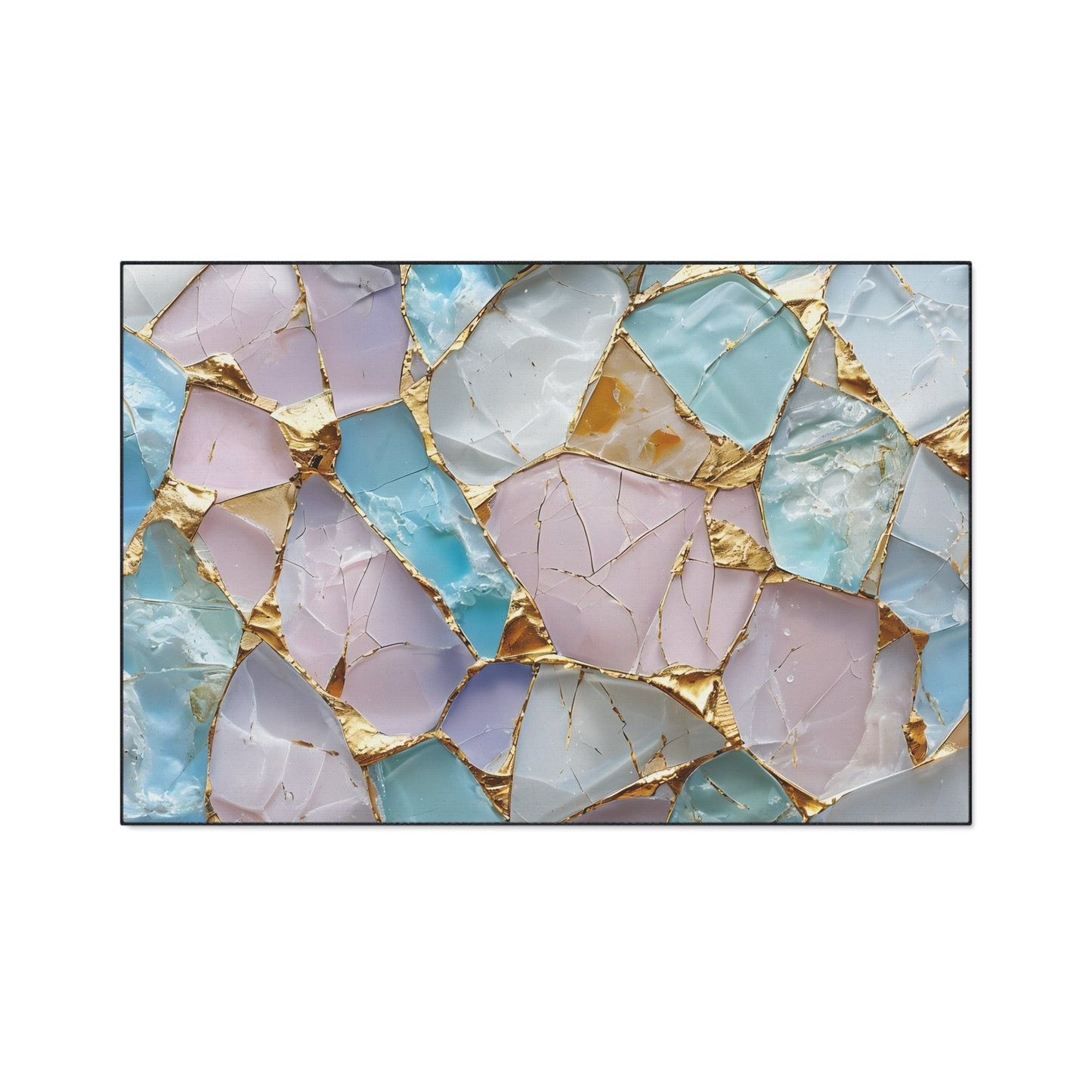 Elegant Geode Floor Mat, Luxurious Entrance Rug,  Non-Slip