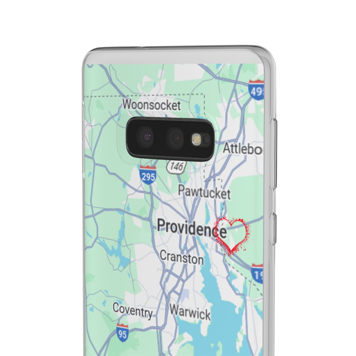 Providence Heart Map Phone Case - Custom Flexible Smartphone Protector, Gift for Her, Map Lover's Accessory, Personalized Case, Travel [...]