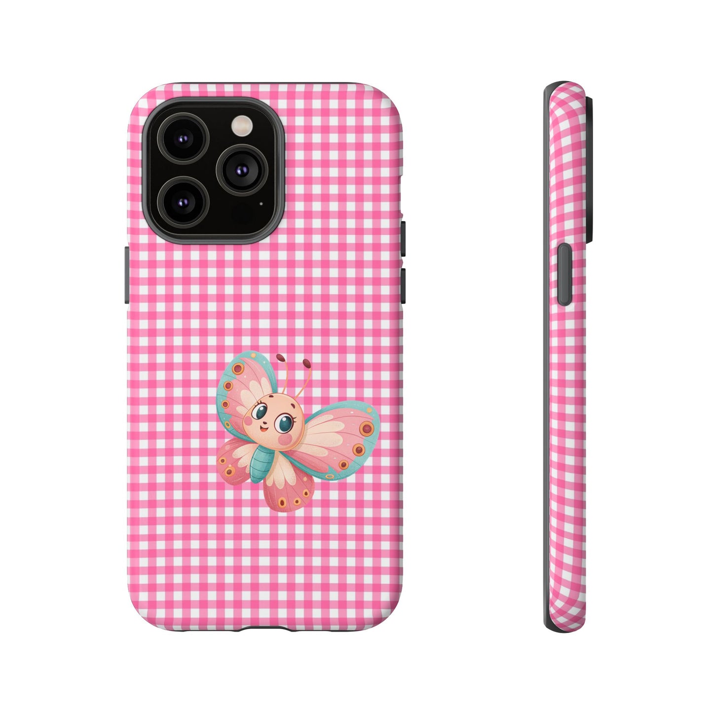 Cute Butterfly Phone Case, Tough Cases, Floral Phone Accessory, Gift for Her, Spring Fashion, Kids' Birthday Present, Pastel Aesthetic