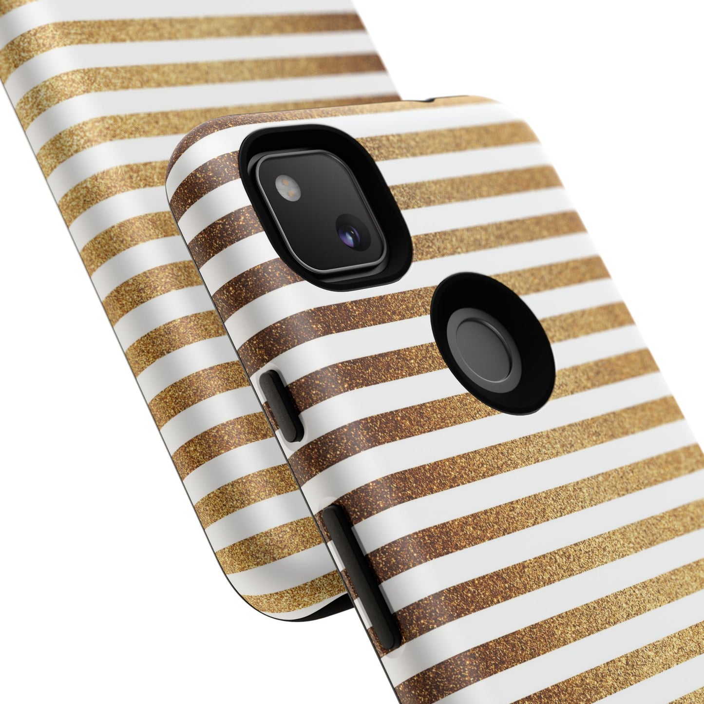 Glamorous Gold Striped Phone Case | Tough Cases, Stylish Phone Cover, Chic Accessories, Gift for Her, Fashionable Tech
