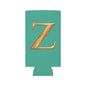 Personalized Monogram "Z"  Can Cooler - Stylish Drink Holder for Parties, Weddings, Beach Days, Summer Gatherings, Gifts