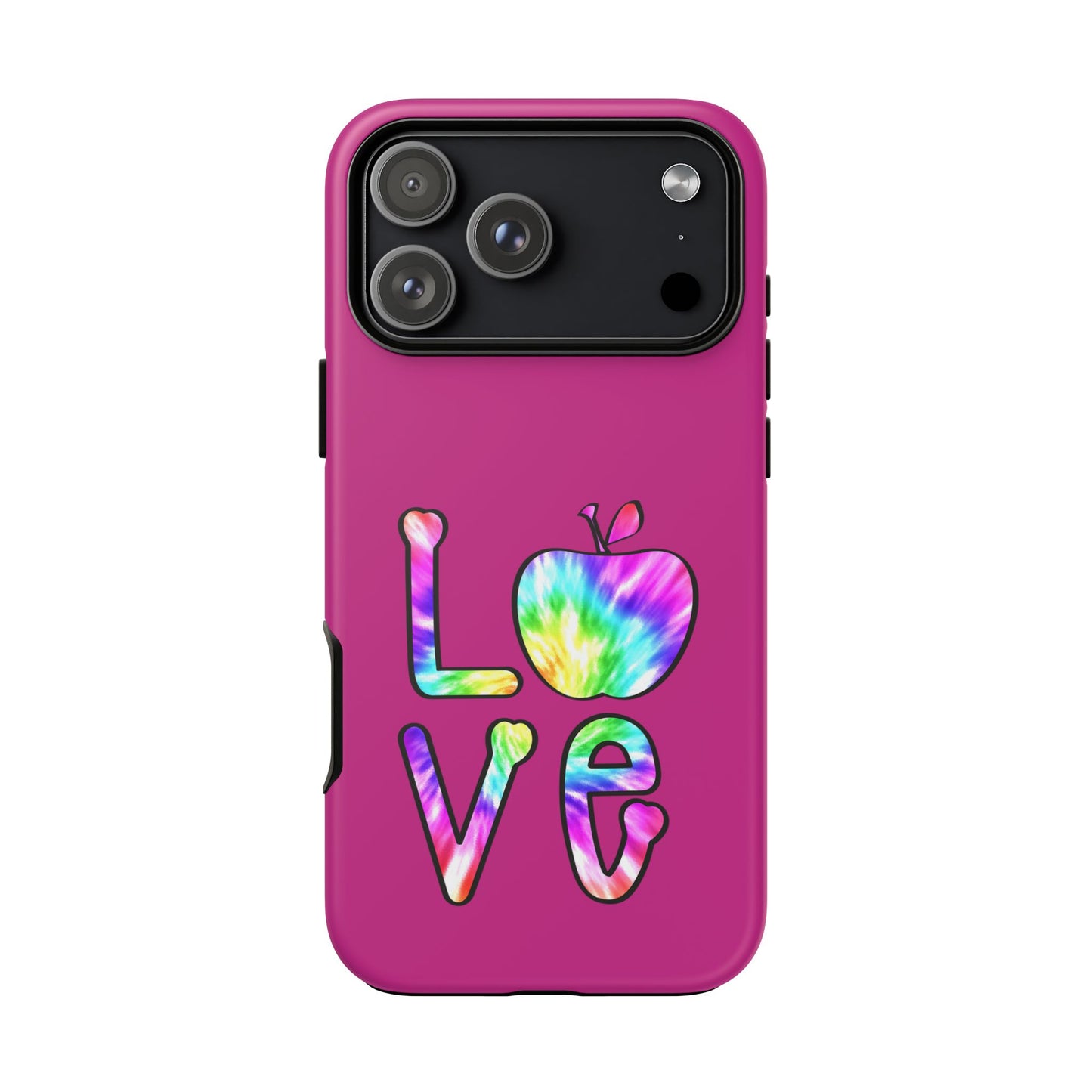 Colorful Love Phone Case, Tough Cases for iPhone, Cute Phone Accessory, Gift for Her, Summer Vibe Phone Cover