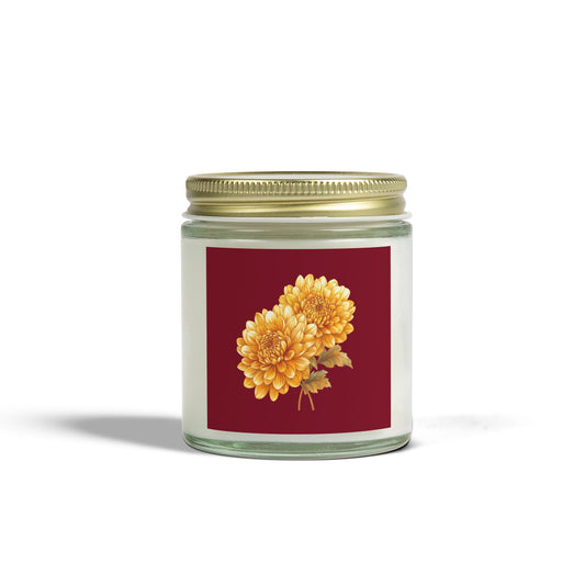 Floral Scented Candles - Hand-Poured Coconut Apricot Wax, Cozy Decor, Relaxation Gift, Home Fragrance, Gift for Her, Candle Lover