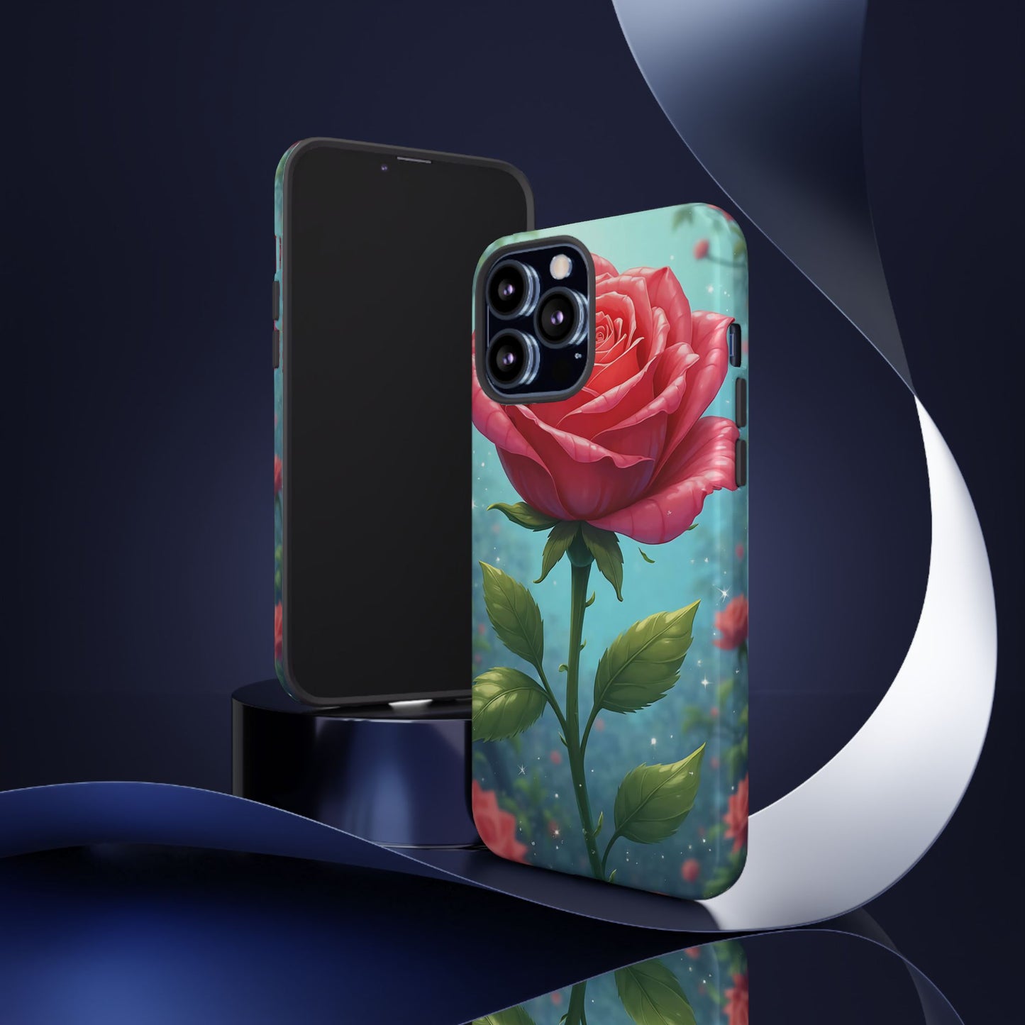 Floral Phone Case, Tough Cases with Elegant Rose Design, Stylish iPhone Cover, Rose Flower Gift for Nature Lovers, Unique Mobile Accessories