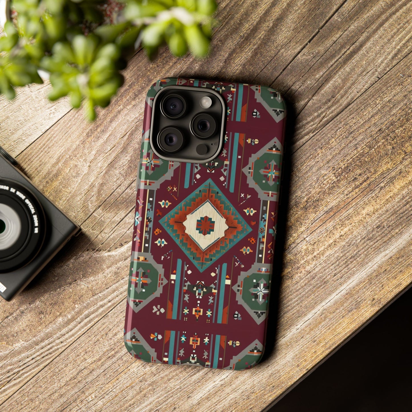 Tribal Pattern Phone Case - Boho Chic, Tough Durable Cover, Stylish Tech Accessory, Gift for Him/Her, Festival Essentials