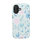 Floral Pastel Magnetic Impact Phone Case — Blue & Pink Botanical Design