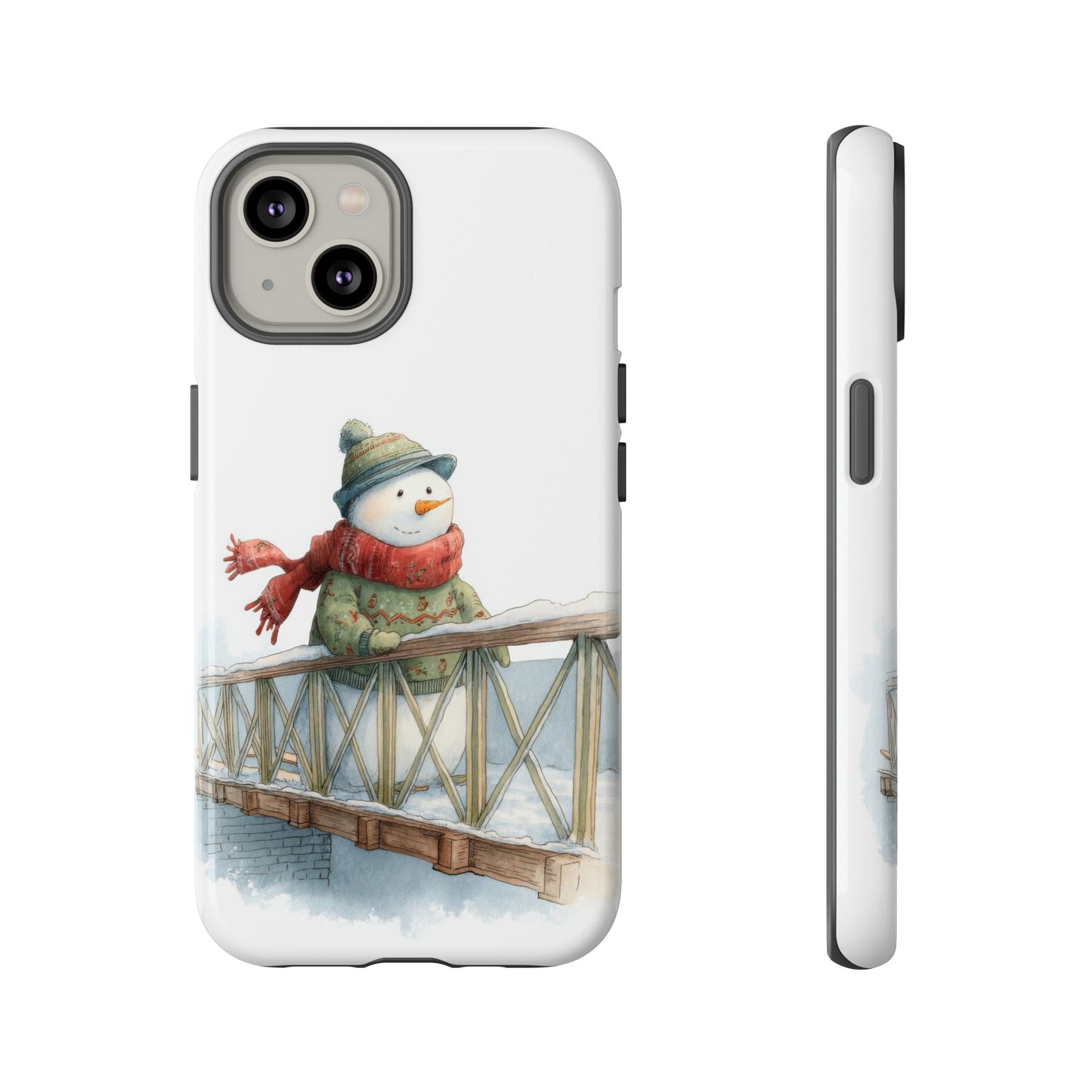 Snowman Phone Case – Winter Holiday Gift, Cute Snowman Design, Winter Accessories, Protective Phone Case, Unique Christmas Present