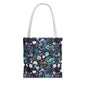 Floral Nightfall Tote Bag — Dark Botanical All-Over Print