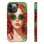 Vibrant Phone Case with Retro Greenery Design, Trendy Case for Casual Look, Gift for Her, Summer Vibes, Unique Phone Accessory