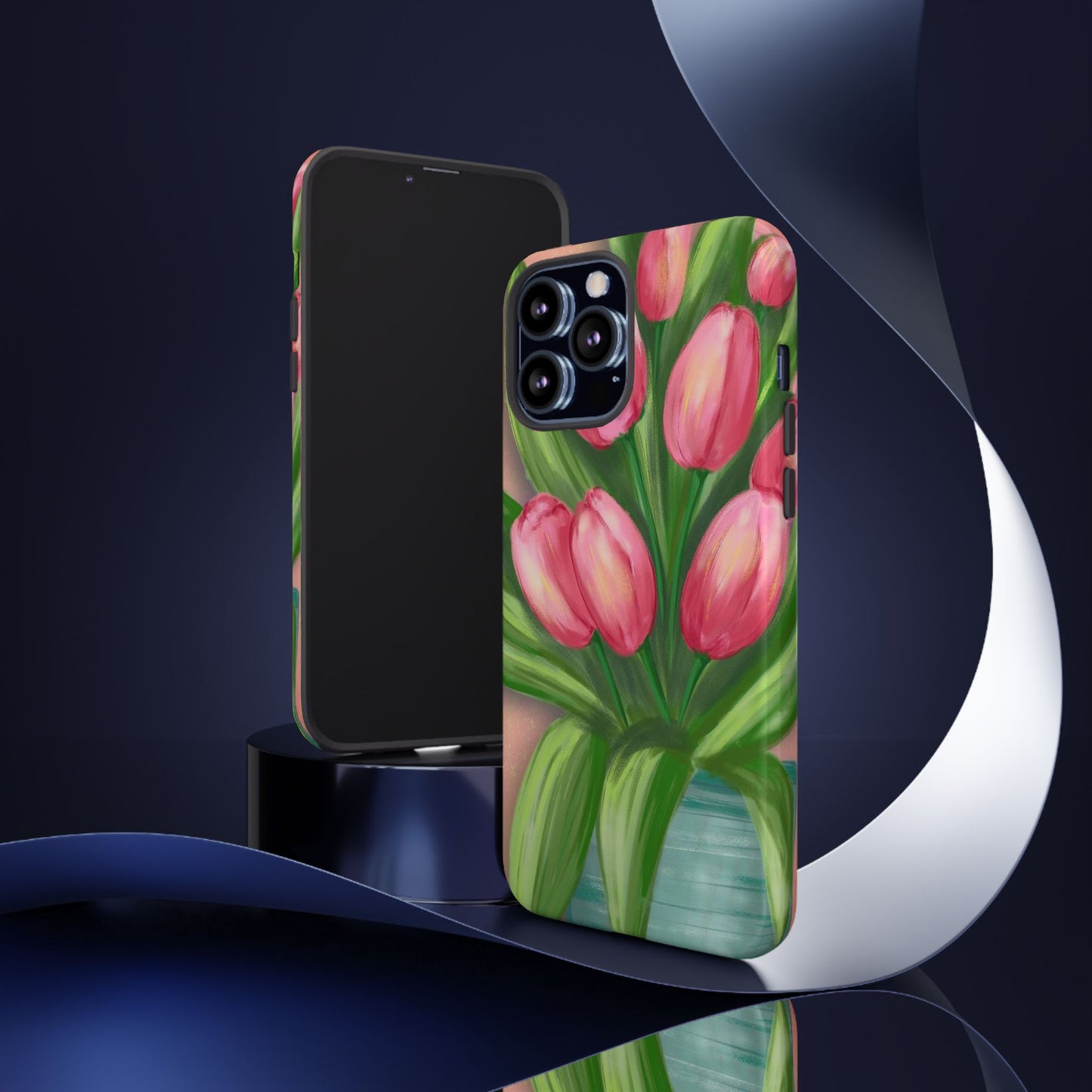 Floral Phone Case with Vibrant Tulips - Tough Cases for Garden Lovers, Spring Gifts, Nature Enthusiasts, Unique Gadget Accessories, [...]
