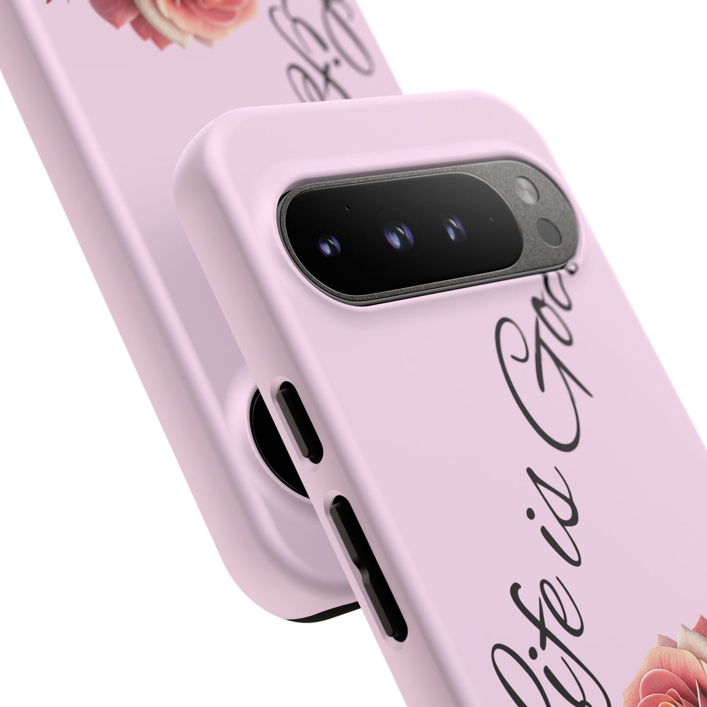 Roses & Positivity Phone Case - Floral Design, Life is Good, Tough Cases for Everyday Wear, Gift for Friends, Mother's Day, Spring [...]