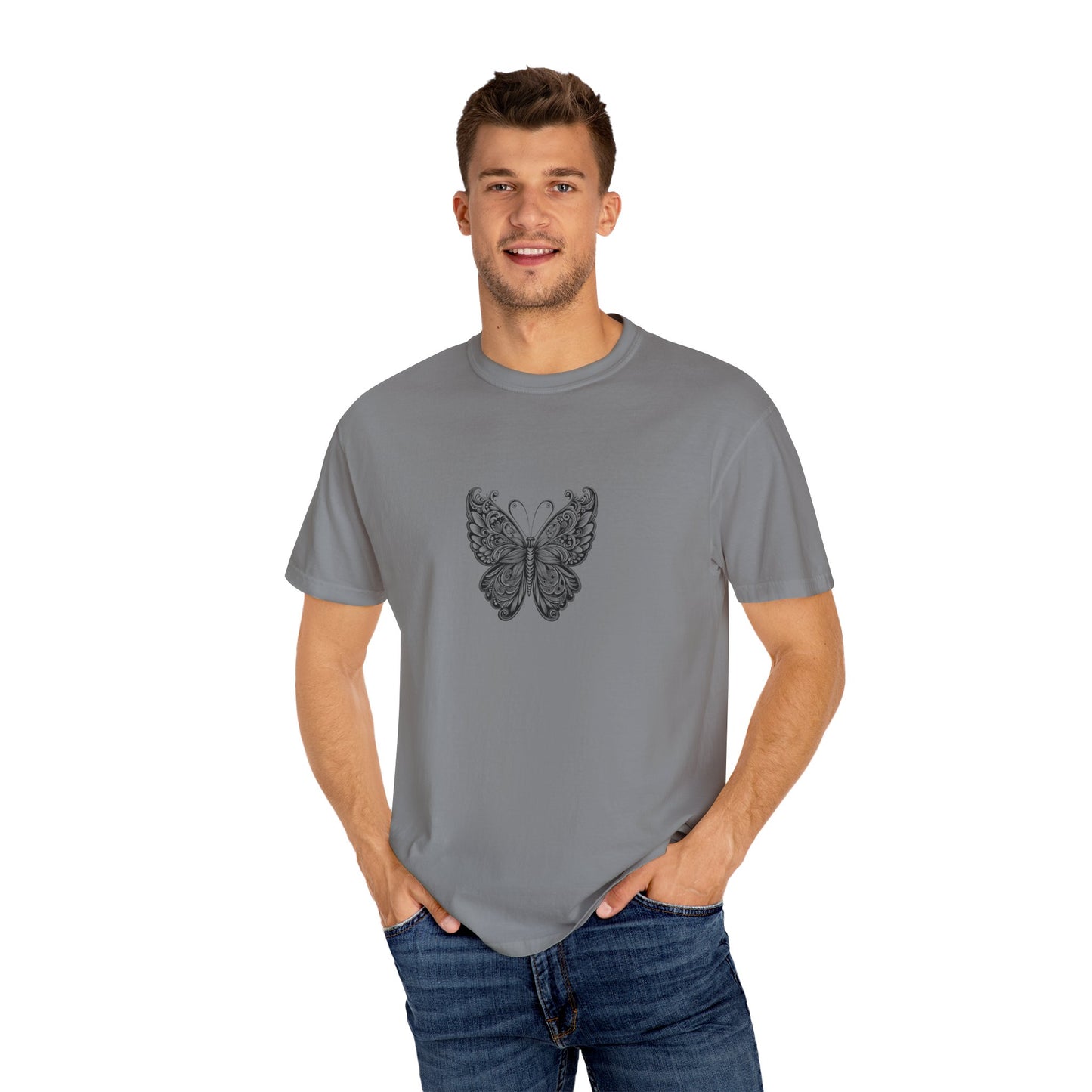 Bohemian Butterfly T-shirt, Unisex Clothing, Nature Inspired Tee, Gift for Her, Casual Wear, Summer Fashion