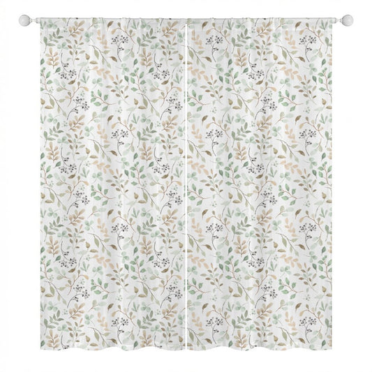 Sheer Curtain Flowers Vines