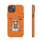 Halloween Ghost Phone Case, Cute Cat Ghost Case, Autumn Phone Cover, Spooky Season Gift, Trick or Treat Case