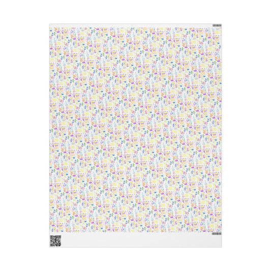 Colorful Artistic Wrapping Paper | Gift Wrap for Birthdays, Holidays, Parties, DIY Projects, Events