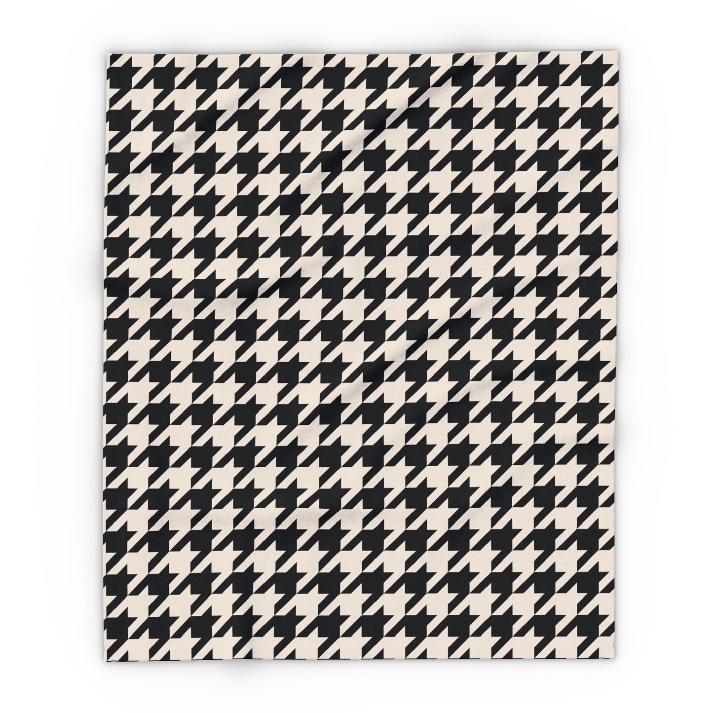Stylish Houndstooth Arctic Fleece Blanket, Cozy Throw, Home Decor, Gift for Her, Wedding Gift, Winter Comfort