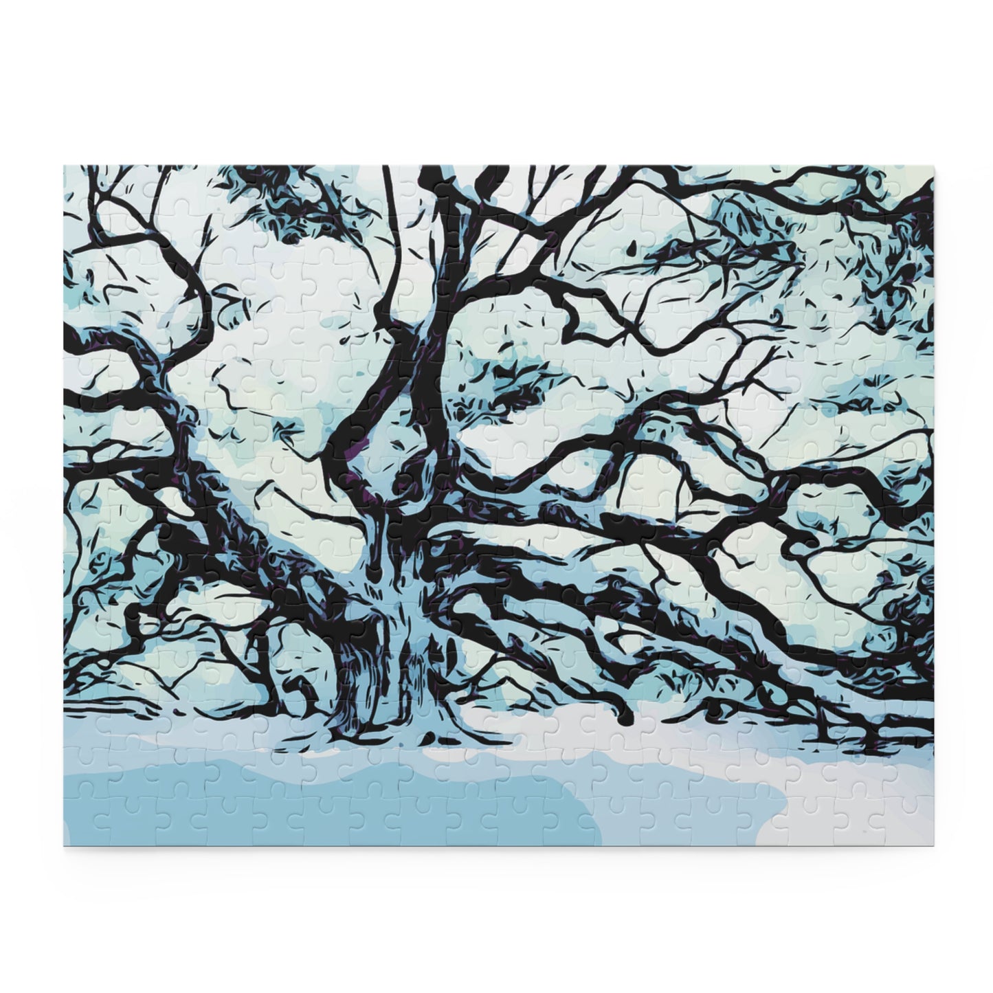 Artistic Tree Puzzle - 120, 252, 500-Piece, Nature Decor, Gift for Puzzle Lovers, Modern Home, Unique Wall Art, Relaxing Activity