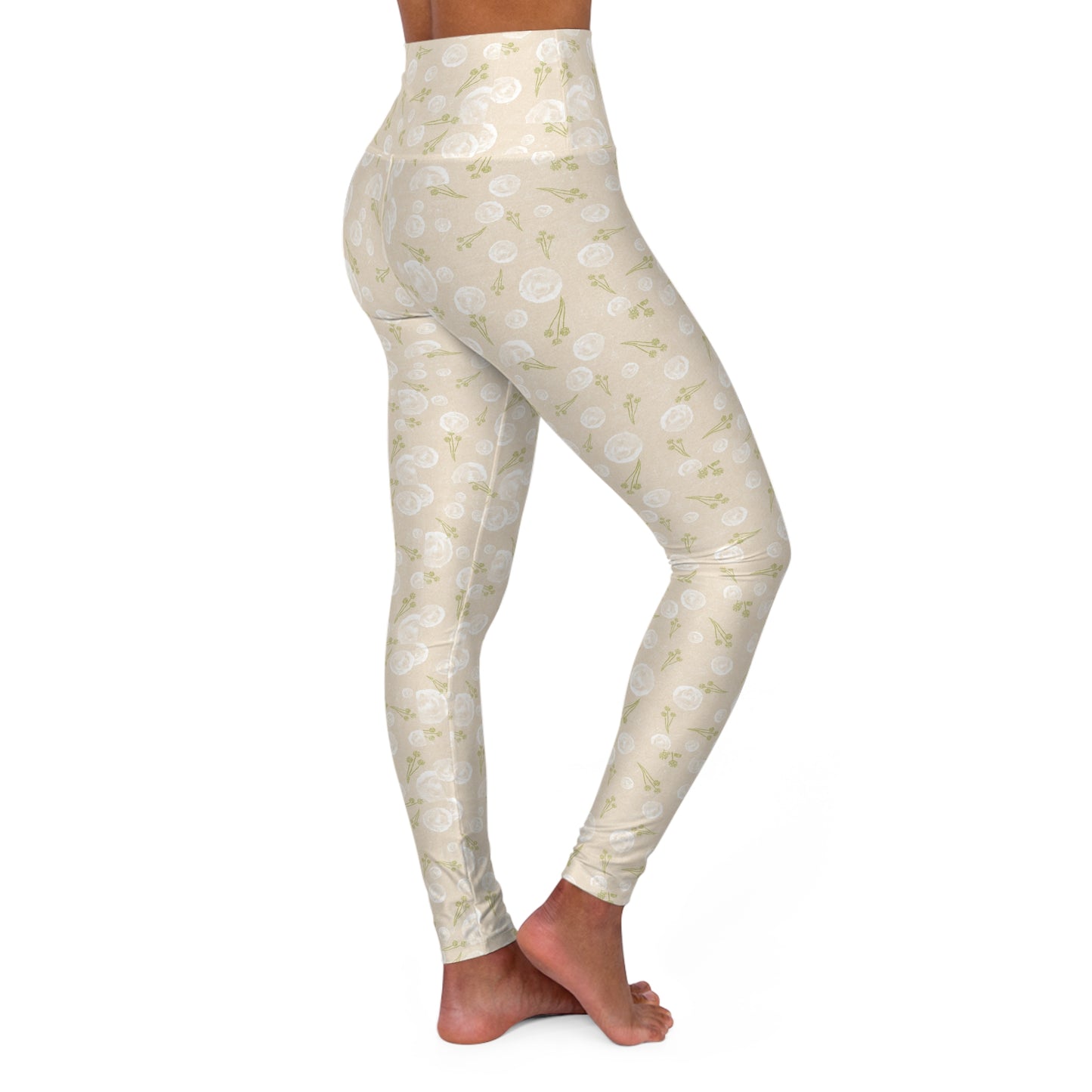 Botanical Print High Waisted Yoga Leggings, Perfect for Fitness, Athleisure, or Casual Wear: Floral Leggings, Activewear, Gifts for [...]