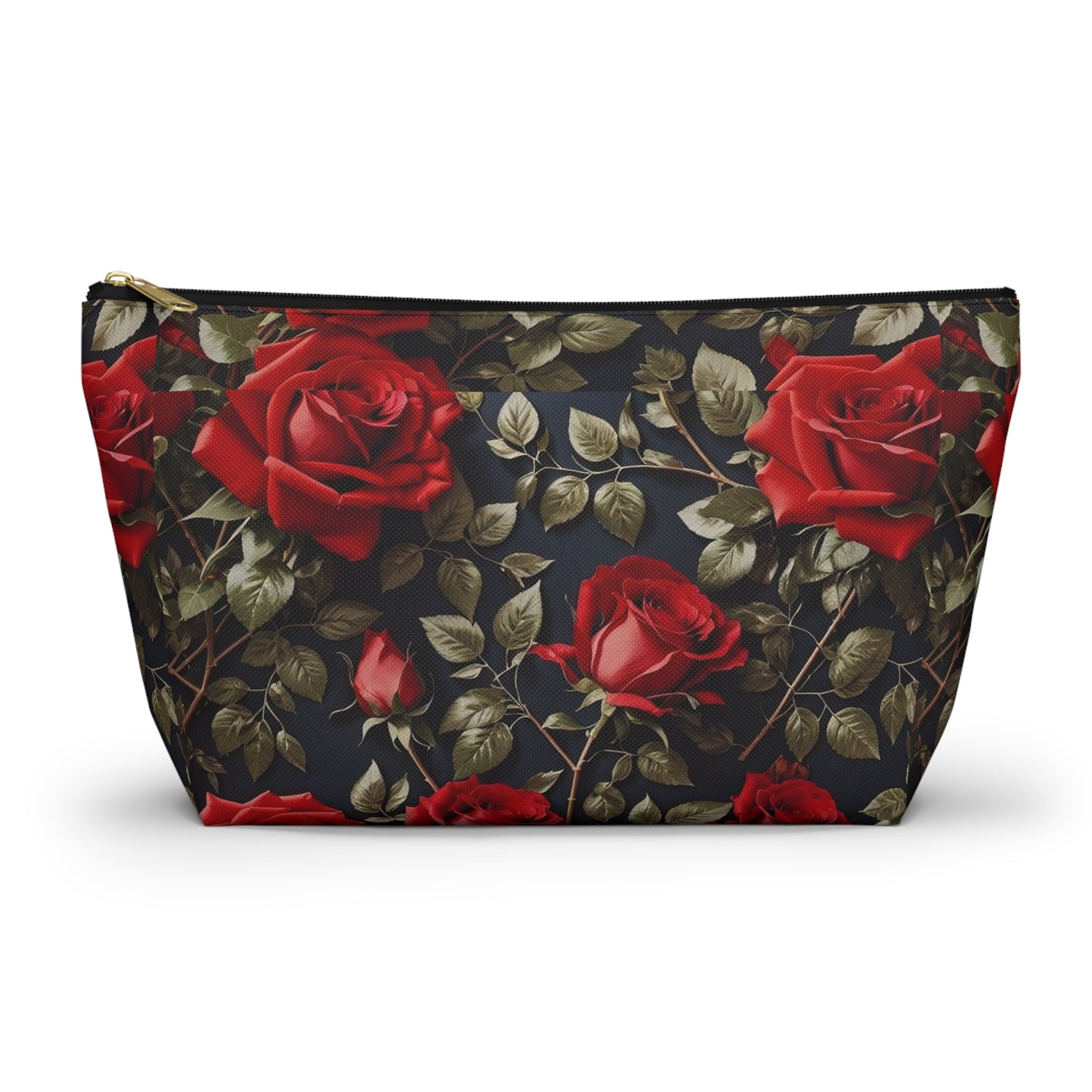 Elegant Floral Accessory Pouch | Makeup Bag, Travel Organizer, Gift for Her, Rose Design, Toiletry Case, Cosmetic Pouch