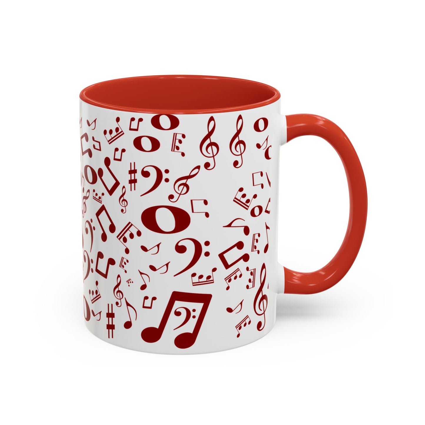 Accent Coffee Mug (11, 15oz) - Musical Notes