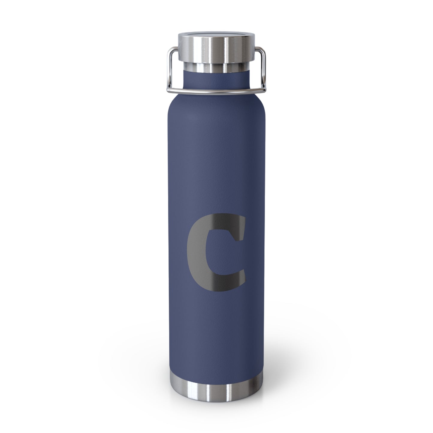 Personalized Copper Insulated Water Bottle, 22oz - "C" Custom Monogram, Travel Mug, Fitness Bottle, Hydration Gift, Eco-Friendly