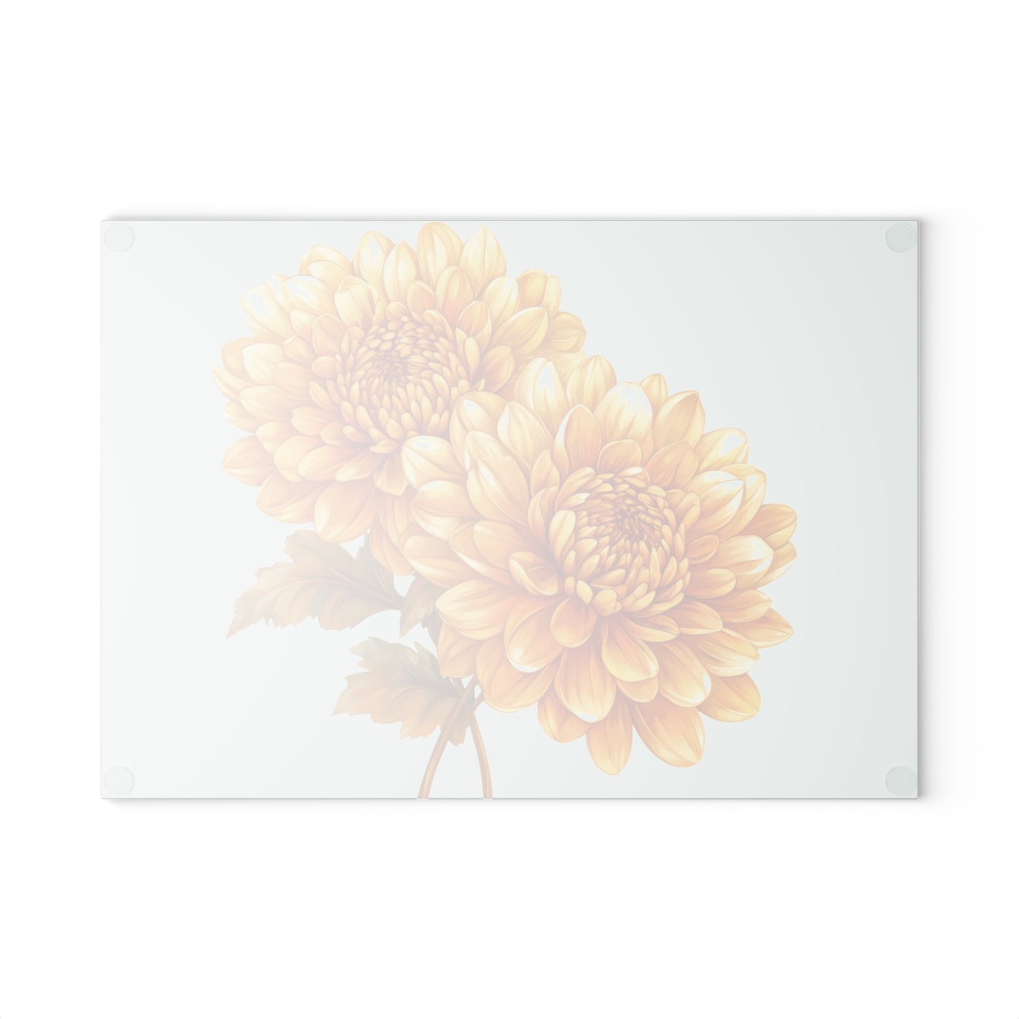 Floral Glass Cutting Board, Elegant Kitchen Decor, Gift for Chefs, Floral Home Accent, Cooking Accessory, Spring Decor