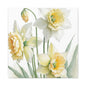 Matte Canvas, Stretched, 1.25" beautiful flowers white and yellow.