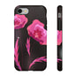 Floral iPhone Case | Tough Cases with Pink Poppy Design, Elegant Flower Phone Cover, Gift for Her, Spring Accessories, Chic Tech