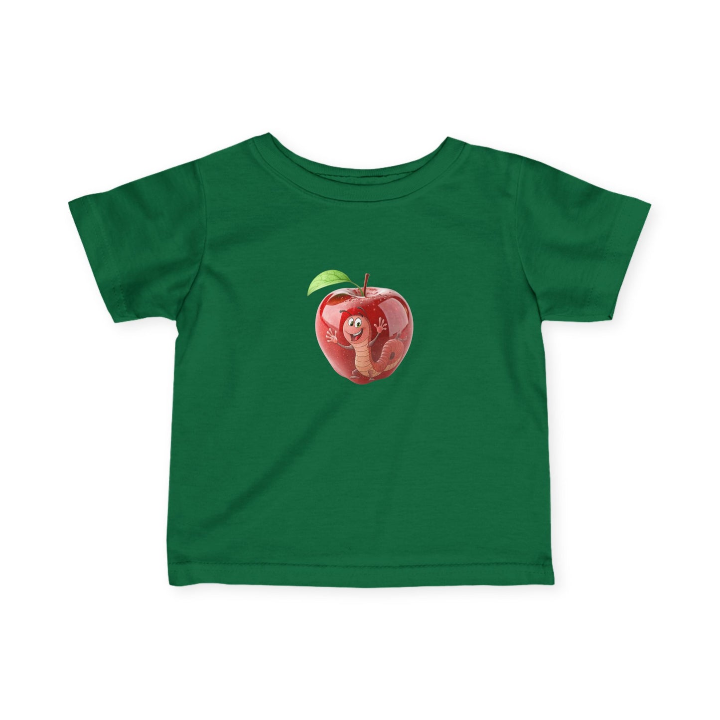 Cute Apple Mouse Infant Tee, Baby Shower Gift, Toddler T-Shirt, Kids Fruit Shirt, Spring Outfit, Playful Everyday Wear