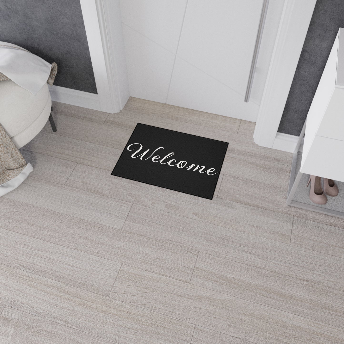 Welcome Heavy Duty Floor Mat — Durable Outdoor/Indoor Doormat with Elegant Script