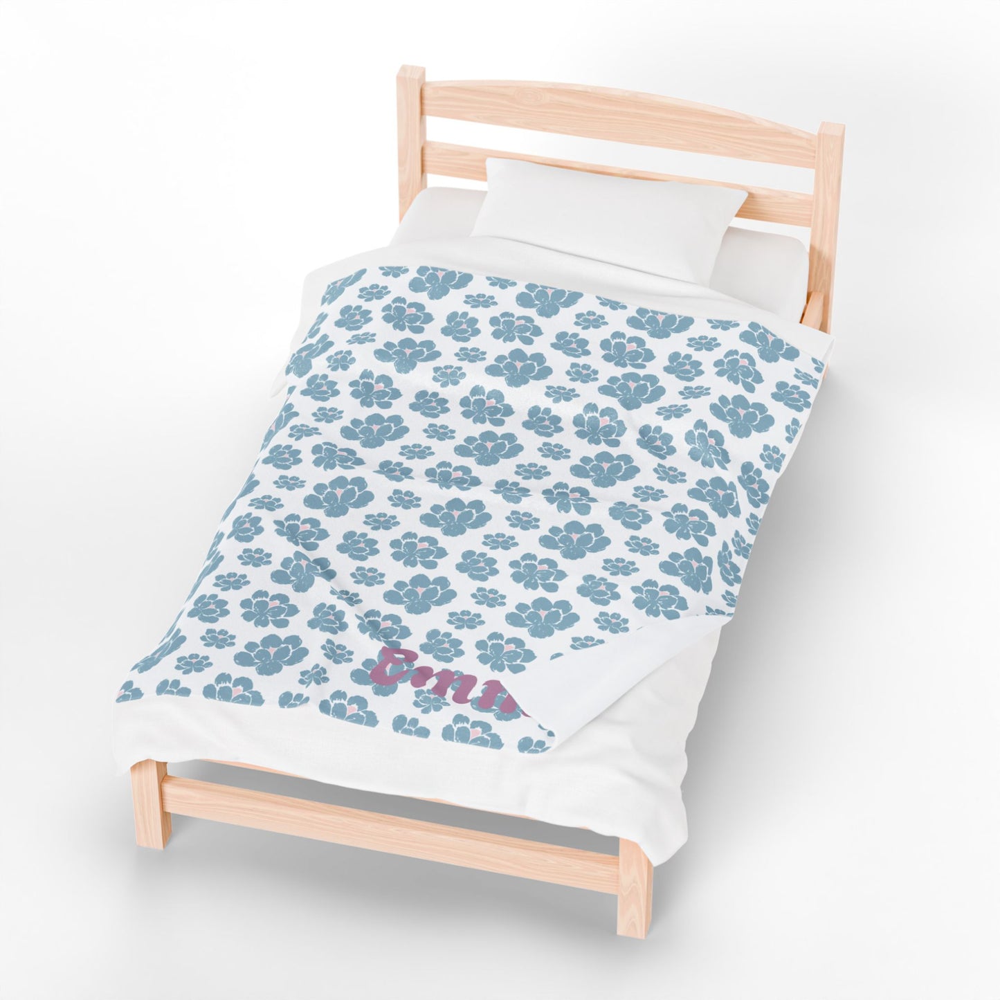 Cozy Velveteen Plush Blanket - Name - Emma