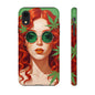 Vibrant Phone Case with Retro Greenery Design, Trendy Case for Casual Look, Gift for Her, Summer Vibes, Unique Phone Accessory
