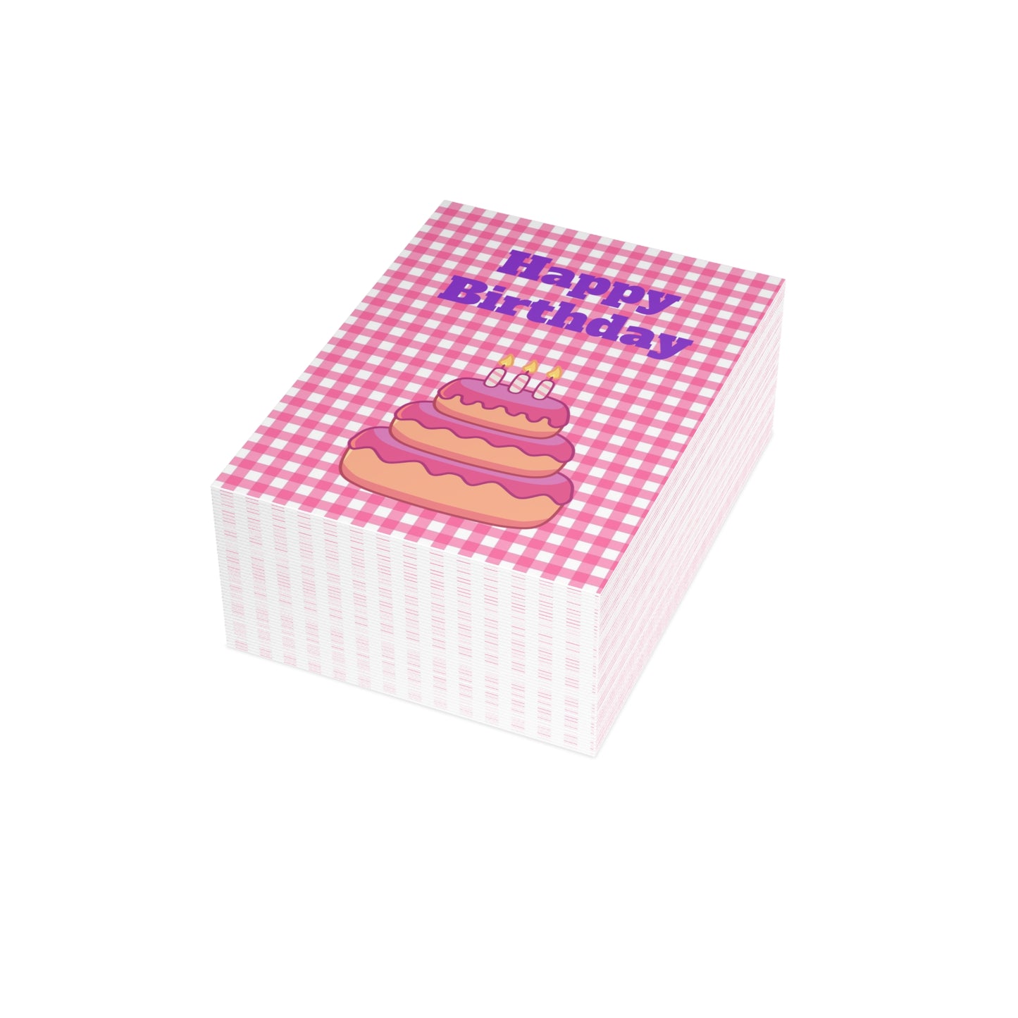 Birthday Greeting Cards, 1-50pcs Bundles, Cute Cake Design, Celebration Cards, Thoughtful Gift Enclosures